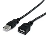 StarTech.com 3 jala pikkune must USB 2.0 pikenduskaabel A-pistikust A-pistikusse &ndash; isane/emane