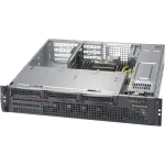 Super Micro Supermicro SC825M BTQC-R802WB - Rack - rack-mountable - 2U - t&auml;iustatud, laiendatud ATX - SATA/SAS - Hot-Swap 800 vatti &ndash; must (CSE-825MBTQC-R802WB)