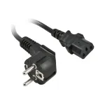 Netzkabel 220V Schutzkontakt CEE7(Stecker)->Kaltger&auml;te IEC-C13(Buchse), 0.5m, Black, Synergy 21 (S215389)