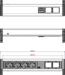 Pikendusjuhe Bachmann DESK 902.032 &mdash; 4x CEE pistikupesa, lauaarvuti toitejaotus