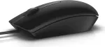 Dell MS116 - Hiir - optiline - 2 nuppu - Juhtmega - USB - Must - Chromebook 11 3180, 13 3380, Latitude 34XX, 5285 2-in-1, Precision 35XX, 55XX, 75XX, 77XX jaoks (JD7XG)
