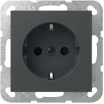 Schuko pistikupesa Gira System 55, mudel 445328, antratsiitviimistlus
