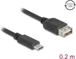 USB-kaabel DELOCK 81534 &mdash; USB C to USB A, USB 2.0, 0.2 m, must