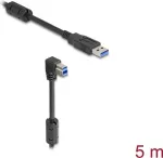DeLOCK USB-kaabel Type-A-pistik Type-B isasesse 90&deg; allapoole nurga all 5 m