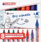 Valge tahvli marker Edding 4-363-8-S2999, erinevates v&auml;rvides, 1&ndash;5 mm ots, pakis 8 tk