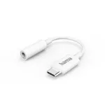 Hama 00201524 helikaabel USB C &ndash; 3,5 mm, valge