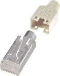 renkforce RJ45-pistik, varjestatud CAT5e pistik, sirge poolus: 8P8C H9540.1-10 Beež H9540.1-10 10 tk (H9540.1-10)