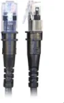 PatchSee ThinPATCH - patch-kaabel - RJ-45 (M) kuni RJ-45 (M) - 60cm - 4,9 mm - FTP - CAT 6a - IEEE 802,3at - Varjestatud, Halogeenivaba - Must (TP-6A-F/2)