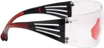3M SecureFit 400 SF401SGAF-RED kaitseprillid, unisex, pol&uuml;karbonaat, hall/punane/l&auml;bipaistev, 20 tk