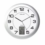 Seina-/lauakell Unilux 100340853 &mdash; Kvarts, &uuml;mmargune metalne h&otilde;bedane, &Oslash; 31 cm, patarei AA/AAA