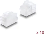 Delock Tolmukaitse RJ45 Pistikupesale 10 T&uuml;kki Silikoon L&auml;bipaistev (87493)