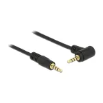 Delock 3,5 mm 4-pinise stereo-pistiku helikaabel, isane-isane, nurga all, 5 m, must