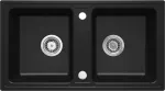 DEANTE ZORBA 2-Bowl Granite Composite Kitchen Sink Black 780mm