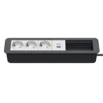 Kindermann CP Office Frame 6-kordne 3x Schuko 1x USB-A laadimine