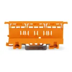 WAGO 221-500 Paigalduskandur 221-seeria j&auml;tkuklemmidele, pol&uuml;amiid, oranž, 17,5 mm x 25,5 mm x 77,6 mm