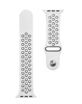 Taktikaline Apple Watch 42/44/45mm kahekordne silikoonrihm valge must