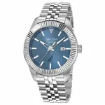 Nautica meeste NAPPBS248 analoogkvarts-kell 43 mm must sihverplaat silikoonrihm