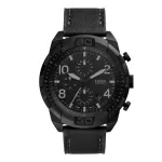 Fossil FS5874 meeste sinise numbrilaua ja pruuni nahkrihmaga k&auml;ekell 42mm