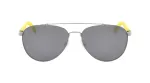NAUTICA N5131S-046 Meeste ristk&uuml;likukujulised p&auml;ikeseprillid, must raam, hallid l&auml;&auml;tsed, 60/17/140 mm