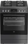Sisseehitatud gaasipliit elektriahjuga BEKO FBM62330GADSN 60 cm, hall, energiaklass A