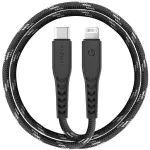 ENERGEA Nyloflex USB-C to Lightning kaabel MFi sertifikaadiga 1,5 m must