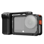 KF kaamera puurraam koos k&auml;epidemega DJI Osmo Action 6 / Action 5 / Action 4 / Action 3 jaoks, alumiiniumsulam, must, KF12.0036