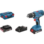 Bosch GSR 18V-21 Professional 06019H1008 akutrell-kruvikeeraja, 18 V, 55 Nm, 13 mm padrun, 2 akuga, sinine/must
