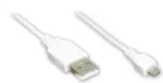 GoodConnections Alcasa USB 2.0 kaabel, USB-A - Micro-USB B, 3 m, valge 2510-MB03W