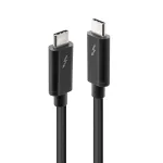 Lindy 2m Thunderbolt 3 kaabel, passiivne, isane, isane, 2 m, 20 Gbit/s, must, 4096 x 2160 pikslit