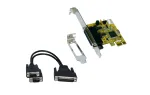 EXSYS EX-44343-2S 2-pordiline RS-232 PCI Express jadakaart, MosChip MCS9901, madal profiil