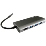 S&uuml;learvuti dokk LC-Power LC-HUB-C-MULTI-5 USB 3.2 Gen 1 USB-C juhtmega