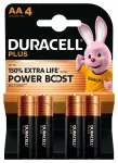 Duracell Plus AA leelispatareid, &uuml;hekordsed, 1,5 V, 4 tk, 50 mm