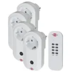 Brennenstuhl Comfort-Line RC CE1 4001 raadiojuhitavate pistikupesade komplekt, 4 pistikupesa koos puldiga, valge