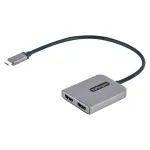 StarTech.com USB-C to Dual HDMI MST HUB - Dual HDMI 4K 60Hz - USB Type C multi monitori adapter s&uuml;learvutile 1ft/30cm kaabliga - DP 1.4 multi-stream-transpordi jaotur - USB-C HDMI jaotur