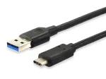 Equip 128345 USB 3.0 kaabel, USB-A &ndash; USB-C, isane&ndash;isane, 0,5 m, 3A/20V, must