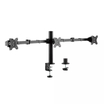 LogiLink BP0107 kolme monitori lauakinnitus, 17-27 tolli, 7 kg &uuml;he haara kohta, VESA 75x75/100x100, teras, must