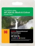 Tindikassett Kodak 185H030417 HP DJ2620 jaoks &mdash; V&auml;rvikomplekt HP304XL (15 ml ja 18 ml)