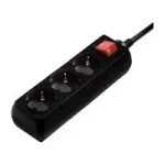 Hama 00108816 liigpingekaitse Must 3 vahelduvvoolu pistikupesa 230 V 3 m