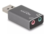 DeLOCK v&auml;line USB-helikaart USB-A isane kuni 2 x 3,5 mm stereopesa