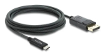 DELOCK Koaksiaalne USB USB-C - DisplayPort kaabel (DP Alt Mode) 4K 60 Hz, 2 m, must