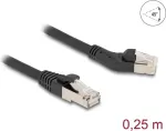 DeLOCK v&otilde;rgukaabel RJ45 Cat.6A 45&deg; vasakule nurga all sirgele 0,25 m must