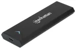 Manhattan M.2 NVMe SSD-korpus, USB-C emane &uuml;hendus, 10 Gbps (USB 3.2 Gen2 ehk USB 3.1), UASP-&uuml;hilduv, SuperSpeed+ USB, alumiinium, must, kolmeaastane garantii