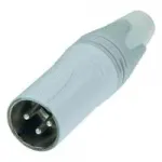 NEUTRIK XLR-pistik, sirge, kontaktide arv: 3, valge NC3MXX-WT 1 tk (NC3MXX-WT)