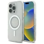 Guess GUHMP16XPFTDTEH Hardcase for Apple iPhone 16 Pro Max 6,9 inch White IML Rhinestones MagSafe