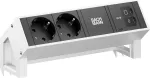 Bachmann DESK2 2x CEE 7/3 1x USB-C 45W 0,2m Stainless Steel Desk Power Module
