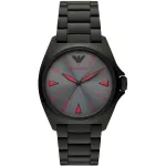 ARMANI AR11393 meeste kvartskell analoogkell 40mm roostevabast terasest korpus mustast nahast rihm