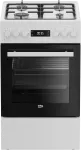 Gaasipliit ja elektriahi BEKO FSM51339DWDS 50 cm, valge, energiaklass A