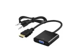 Savio CL-23/B HDMI (M) &ndash; VGA (F) adapter heliga, must