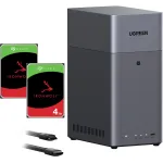 UGREEN DH2300 komplekt koos 2x Seagate IronWolf NAS 4TB CMR (must)