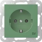 Gira System 55 SCHUKO pistikupesa sisu suurendatud puutekaitsega, roheline 4188107